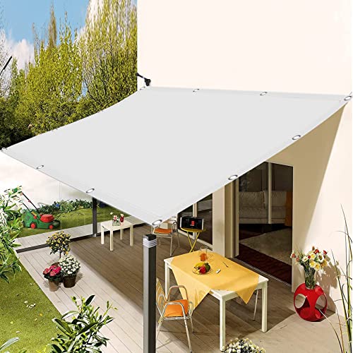 Sonnensegel Sonnenschutz Garten 1.2 x 3 m,Sonnenschutz UV Schutz Windschutz Reißfest, Sonnensegel Sonnenschutz Sonnendach,HDPE Sichtschutz Garten, für Garten, Balkon, Camping, Weiß von AMZGONG