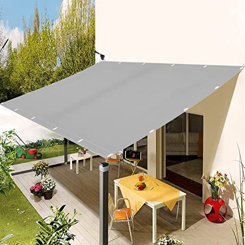 Sonnensegel Sonnenschutz Segel 1.2 x 5 m,Sonnenschutz Atmungsaktiv und UV Schutz, Sonnensegel Sonnenschutz Markise,HDPE Sichtschutz Garten, für Garten, Balkon, Camping, Hellgrau von AMZGONG