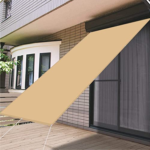 AMZHU Sonnenschutz Segel 1x1.6M Wasserdicht Rechteckig Garten Blumen Pflanze Markisen PES Polyester 98% UV-Block Reißfestem mit Edelstahl Zubehör, Creme Farben von AMZHU