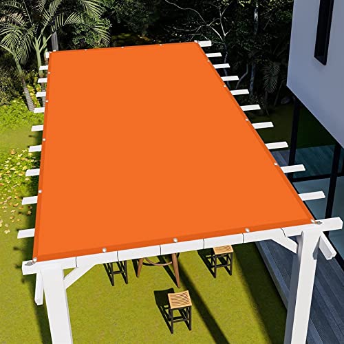 Sonnensegel Rechteckig 4x4.5M Wasserdicht Rechteckig Balkon Outdoor Seilspannmarkise 98% UV Schutz Leinen inkl Befestigungsseile, Orange von AMZHU