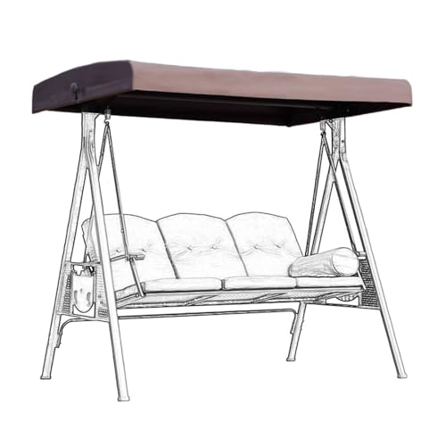 AMZJBUPODE Ersatzschwung, Baldachin, Außendacher -Swing -baldachinersatz, 2 3 Sitzer Top -Abdeckung Für Gartenstuhl Hängematte(Size:Three-Seater: 192 * 124cm (75.59 * 48.8 inches),Color:Khaki) von AMZJBUPODE