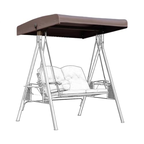 AMZJBUPODE Ersatzschwung, Baldachin, Außendacher -Swing -baldachinersatz, 2 3 Sitzer Top -Abdeckung Für Gartenstuhl Hängematte(Size:Two-Seater: 153 * 124cm (60.23 * 48.8 inches),Color:Khaki) von AMZJBUPODE