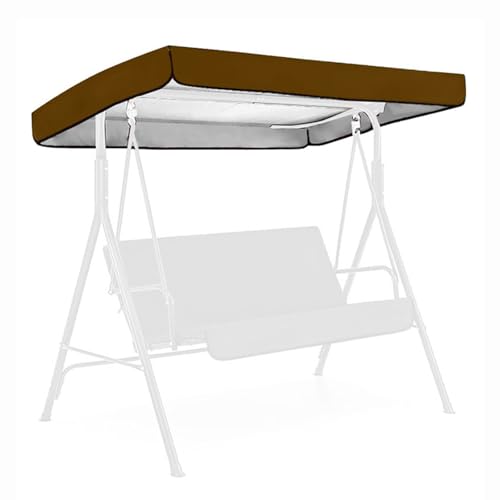 AMZJBUPODE Universal Patio Swing Cover 3 Sitz Für Hängematte Und Hofpark 210d(Color:Brown) von AMZJBUPODE