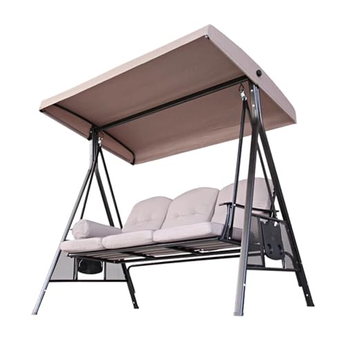 Swing-baldachin-ersatzabdeckung, Universelle Terrassenabdeckung, Wasserdichtes Polyester-tuch, 2/3-sitzer-baldachin Für Gartenstuhl Hängematte-kha(Size:Three-Seater:198*125*18cm(77.9*49.2*7.08inches)) Swing-baldachin-ersatzabdeckung, Universelle Terrassenabdeckung, Wasserdichtes Polyester-tuch, 2/3-sitzer-baldachin Für Gartenstuhl Hängematte-kha(Size:Three-Seater:198*125*18cm(77.9*49.2*7.08inches)) von AMZJBUPODE