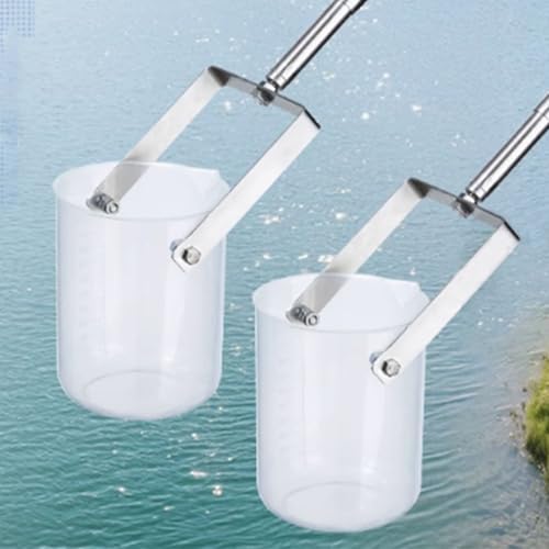 Wasserprobenahme -pol -probenehmerstange, Teleskopstabqualitätsabtastung, Leichte Kunststoff -probenahmbecher Mit Adlerschnabel Für Seen/flüsse/pools Te(Size:1.17-4.0 m (3.8-13.1 ft),Color:500 ml) von AMZJBUPODE