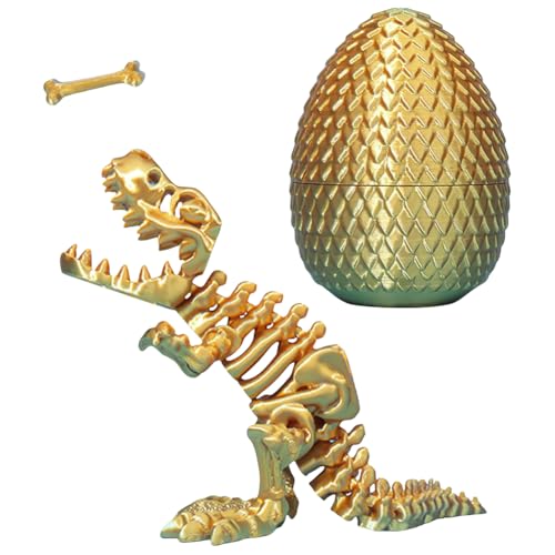 AMZLORD 3D Printed Dinosaurier Ei Dragon bewegliche Gelenk Dekoration Spielzeug artikulierter Indominus Rex Big-Mund Dinosauriermodell Tyrannosaurus Rex Dragon 3D Druckschädel Erwachsene Za von AMZLORD