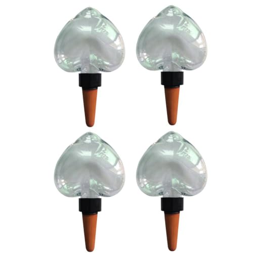 AMZLORD 4PCS Selbstbewässerung Globes 200 ml automatische Wasserlampen -Herzform for Pflanzen von AMZLORD