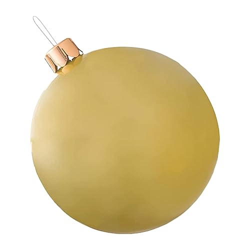 AMZLORD Aufblasbare Weihnhtsn - Rien Weihnhtsaufblasbarer PVC-koionsball, 45cm Weihnhtsaufblasbare Außenkoin Aufblasbare Weihnhtsn koion - Gold von AMZLORD