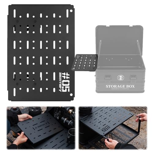 AMZLORD Camping Tischbrett Kaffeebox Seitenwand multifunktionale Outdoor Aufbewahrungsbox leichtes Aluminiumlegierungs Box Tischbrett robust for Outdoor Camping von AMZLORD