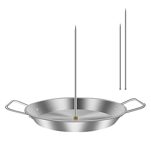 AMZLORD Edelstahl Chicken Rösterhalter for Steak Bier Metall vertikaler Fleischspieß Grill Ersatzspikes mit Griffzubehör von AMZLORD