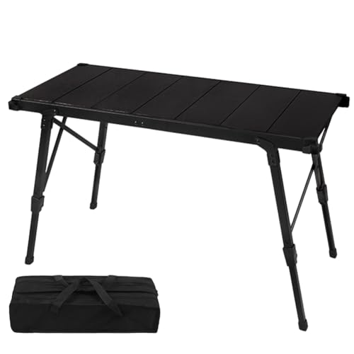 AMZLORD -Klapptisch mit Tragetasche tragbarer Picknicktisch Aluminiumlegierung Camping -Tisch mit Einstellbarer Höhe for Camping -Picknick im Freien BBQ von AMZLORD