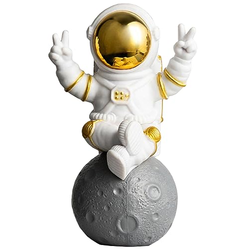 AMZLORD PVC-Weltraum-Astronauten-Figur, Desktop-Ornament, Astronauten-Raumfahrer-Figuren, Kunsthandwerk, Heimdekoration for das Studium, Bücherregal von AMZLORD