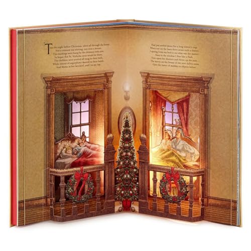 AMZLORD The Night Before Christmas Pop-up-Buch, Illustrations-Tafelbuch mit Lichtton, The Night Before Christmas-Tafelbuch, weihnachtliche Heimdekoration von AMZLORD