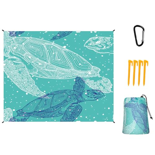 AMZLORD wasserdichtes Strand mit Sandschutzmatte for Strandparks (B 200x140 cm) von AMZLORD
