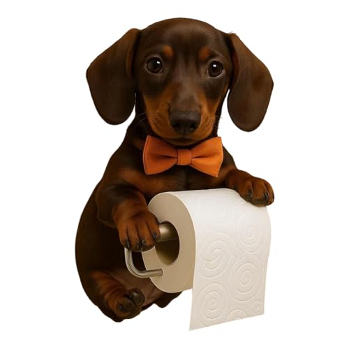 Hunde -Toilettenpapierhalter Wandmontierte Toilettenrollenhalter for Badezimmer (Doberman) von AMZLORD