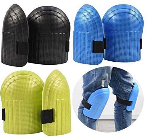 AMZMUKAUP 3 Paar Knieschützer Knieschoner, Wasserdichtem Eva Knieschutz Weichem Schaumstoff Anti-Kollision Knieschützer Verstellbare Träger Kniescheiben für Arbeit Outdoor Sport Gartenarbeit von AMZMUKAUP