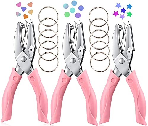 3 Stück Handgehaltener Locher, Metall Lochzange Papier Locher Zange Ein-Loch Lochzange für Papier Karten Scrapbook Notebook Card Making Foto Prüfplaketten DIY Handwerk Stanzt Papier 3 Stück Handgehaltener Locher, Metall Lochzange Papier Locher Zange Ein-Loch Lochzange für Papier Karten Scrapbook Notebook Card Making Foto Prüfplaketten DIY Handwerk Stanzt Papier von AMZMUKAUP