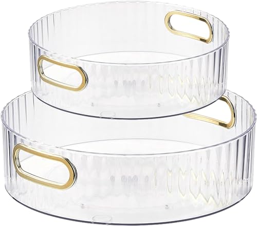 AMZMUKAUP 2 Stück Lazy Susan Drehteller küchen organizer, 360° Drehbarer Gewürzhalter Multifunktionales Gewürzregal Transparent Drehbarer Gewürzhalter für Küche Speisekammer Schrank Dresser AMZMUKAUP 2 Stück Lazy Susan Drehteller küchen organizer, 360° Drehbarer Gewürzhalter Multifunktionales Gewürzregal Transparent Drehbarer Gewürzhalter für Küche Speisekammer Schrank Dresser von AMZMUKAUP