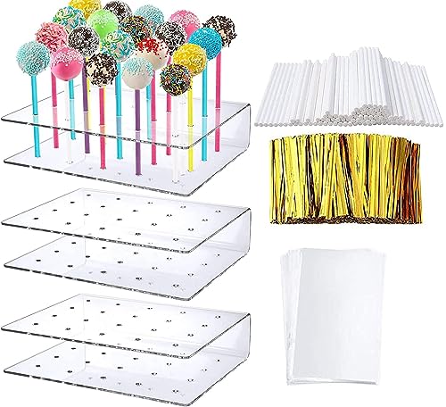 AMZMUKAUP Pop Cake Ständer Pop Lutscher Ständer, 3 Stück Lollipop Ständer 20 Löcher Cake Pop Ständer Klar Lutscher Halter für Dessert Tisch Hochzeit Halloween Christmas Party Geburtstag Deko AMZMUKAUP Pop Cake Ständer Pop Lutscher Ständer, 3 Stück Lollipop Ständer 20 Löcher Cake Pop Ständer Klar Lutscher Halter für Dessert Tisch Hochzeit Halloween Christmas Party Geburtstag Deko von AMZMUKAUP