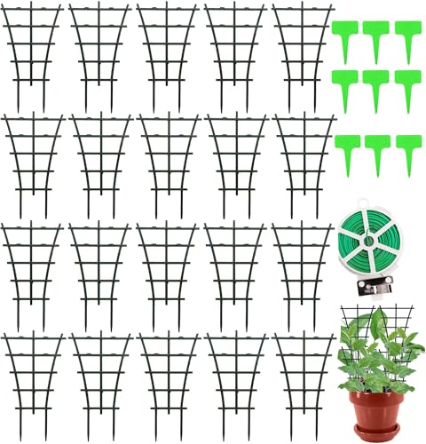 Rankgitter für Topfpflanzen, 20 Stück Rankhilfe Zimmerpflanzen Stapelbares Rankgitter Rankhilfe Zimmerpflanzen Klein Blumentopfstützen Klettergitter zum Selbermachen Pflanzenstütze Rankgitter für Topfpflanzen, 20 Stück Rankhilfe Zimmerpflanzen Stapelbares Rankgitter Rankhilfe Zimmerpflanzen Klein Blumentopfstützen Klettergitter zum Selbermachen Pflanzenstütze von AMZMUKAUP