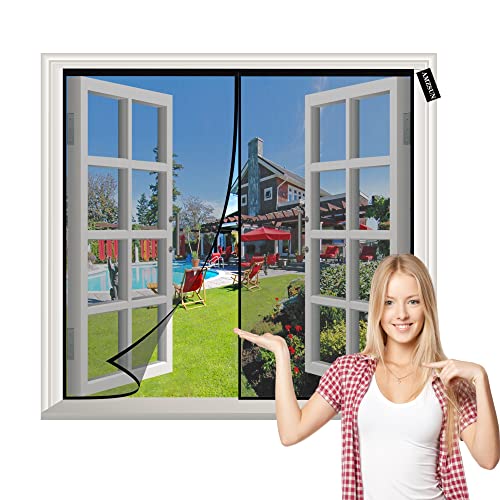 Magnet Fliegengitter Fenster Insektenschutz 65x105cm Magnetisches Moskitonetz Automatisches Schließen hält Käfer/Fliegen/Mücken Draußen für Wohnzimmer Schwarz Magnet Fliegengitter Fenster Insektenschutz 65x105cm Magnetisches Moskitonetz Automatisches Schließen hält Käfer/Fliegen/Mücken Draußen für Wohnzimmer Schwarz von AMZSUN