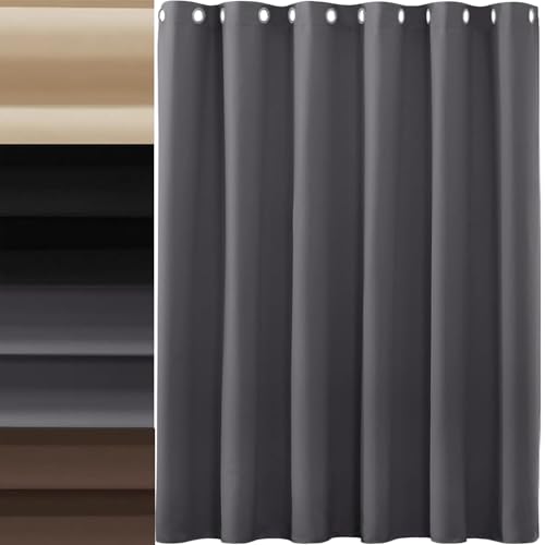 AMZYU Gardinen Blickdichte Vorhänge Schlafzimmer, 100 x 195 cm Schöner Weicher, Kälteschutz Warm Dekoschal für Schlafzimmer, Raumteiler Waschbar, in Vielen Farben Und Größen, Dunkelgrau AMZYU Gardinen Blickdichte Vorhänge Schlafzimmer, 100 x 195 cm Schöner Weicher, Kälteschutz Warm Dekoschal für Schlafzimmer, Raumteiler Waschbar, in Vielen Farben Und Größen, Dunkelgrau von AMZYU