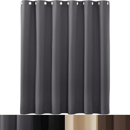 AMZYU Verdunklungsvorhänge Gardinen mit Ösen, 140 x 100 cm Schöner Weicher, Kälteschutz Warm Thermogardine mit Ösen, Raumteiler Waschbar Größe Und Farbe Wählbar, Dunkelgrau AMZYU Verdunklungsvorhänge Gardinen mit Ösen, 140 x 100 cm Schöner Weicher, Kälteschutz Warm Thermogardine mit Ösen, Raumteiler Waschbar Größe Und Farbe Wählbar, Dunkelgrau von AMZYU
