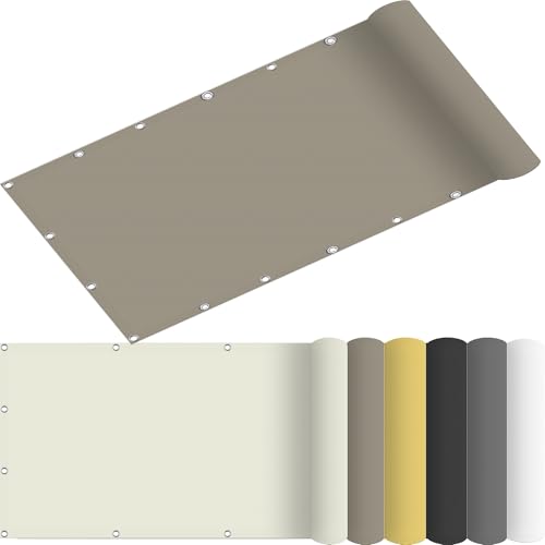 Garten Sonnensegel 110 x 475 cm Seitenmarkise Schattierungsnetz Polyester Wasserabweisend mit Ösen Und Befestigungsseile für Terrasse, Outdoor-Aktivitäten, Taupe Garten Sonnensegel 110 x 475 cm Seitenmarkise Schattierungsnetz Polyester Wasserabweisend mit Ösen Und Befestigungsseile für Terrasse, Outdoor-Aktivitäten, Taupe von AMZYU
