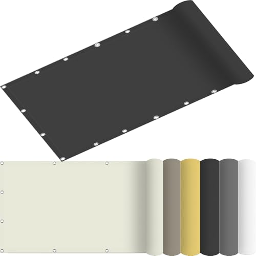 Garten Sonnensegel 70 x 420 cm Windschutznetz Schattennetz Polyester Wasserabweisend mit Befestigungsseilen für Balkon Terrasse Garten, Dunkelgrau Garten Sonnensegel 70 x 420 cm Windschutznetz Schattennetz Polyester Wasserabweisend mit Befestigungsseilen für Balkon Terrasse Garten, Dunkelgrau von AMZYU