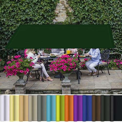 Sonnensegel Rechtwinklig 7.5 x 7.5 m Schattenstoffabdeckung Uv-Beständig Wetterfest im Viele Größe Und Farben für Outdoor Garten Terrasse, Dunkelgrün von AMZYU