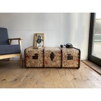 Einzigartig William Morris Steamer Stämme Couchtisch | Upcycling Möbel Perfekt Als Vintage Spielzeugtruhe Decke Aufbewahrung Bank Oder Truhe Einzigartig William Morris Steamer Stämme Couchtisch | Upcycling Möbel Perfekt Als Vintage Spielzeugtruhe Decke Aufbewahrung Bank Oder Truhe von AMflorence