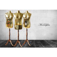 Gold Büste Mannequin Vitrine Display Exklusive Möbeltasche Für Ihre Parfums, Schmuckstücke Oder Lieblingsflaschen Elvis von AMflorence