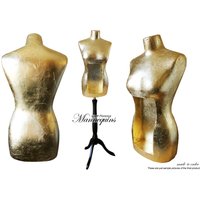 Gold Frauen Büste Mannequin Vitrinen Display Exklusive Möbeltasche Für Ihre Parfumes, Schmuck Oder Lieblingsflaschen Marilyn von AMflorence