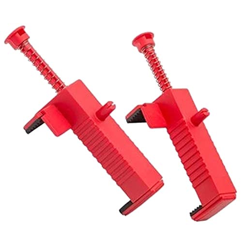 2 Stück Brick Line Clips, Brick Liner Runner Wire Drawer Bricklaying Tool Fixer Brick Clamps for Building Construction Fixture Builders and Bricklayer Brick Liner Puller Pull Wire Clamp (Rot) von AMhomely