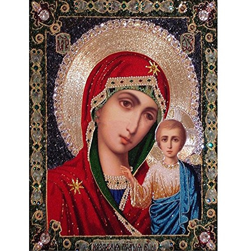 AMhomely DIY Diamant Malerei - Kreuzstich Diamant Religions Führer Ikonen Diamant Mosaik zutreffender Rhinestone 5D Diy (G, 20 * 25cm) von AMhomely