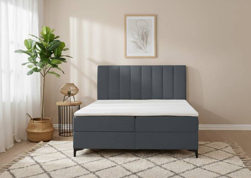 AN FURNITURE STORE Boxbett SIENA mit zwei seitlichen Bettkästen, Topper und Bonellmatratze H3 (160 x 200), zwei seitliche Bettkästen, Topper und Bonellmatratze von AN FURNITURE STORE