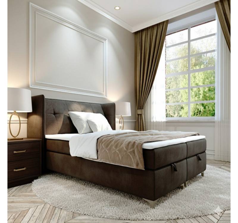 AN-MOEBEL4U Boxbett LOTOS mit Bettkasten, Matratze & Topper – modern & hoher Schlafkomfort, Boxspringbett inkl. Bettkasten und Topper von AN-MOEBEL4U