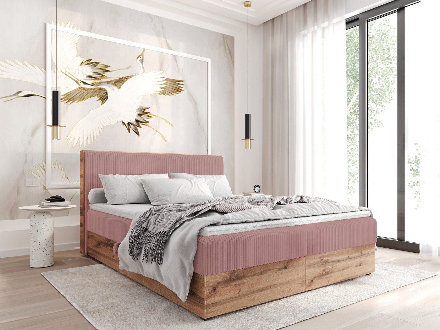 AN-MOEBEL4U Boxspringbett Boxspringbett TESSA in Stoff Cord, hochwertiger Topper aus hochelastischem Schaumstoff AN-MOEBEL4U Boxspringbett Boxspringbett TESSA in Stoff Cord, hochwertiger Topper aus hochelastischem Schaumstoff von AN-MOEBEL4U
