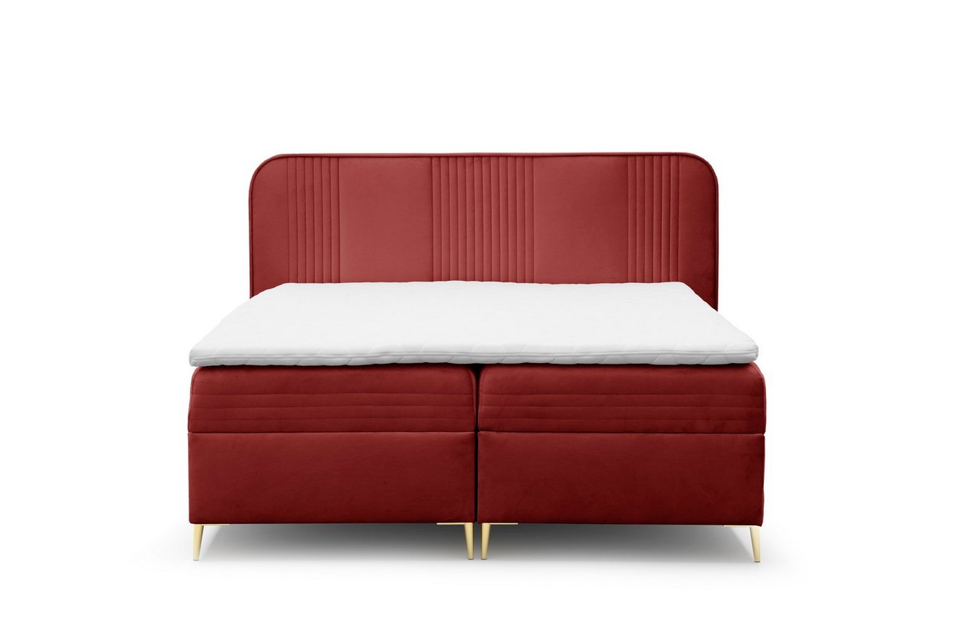 AN-MOEBEL4U Boxspringbett GOLDFLAIR, inkl. Bettkasten und Topper von AN-MOEBEL4U