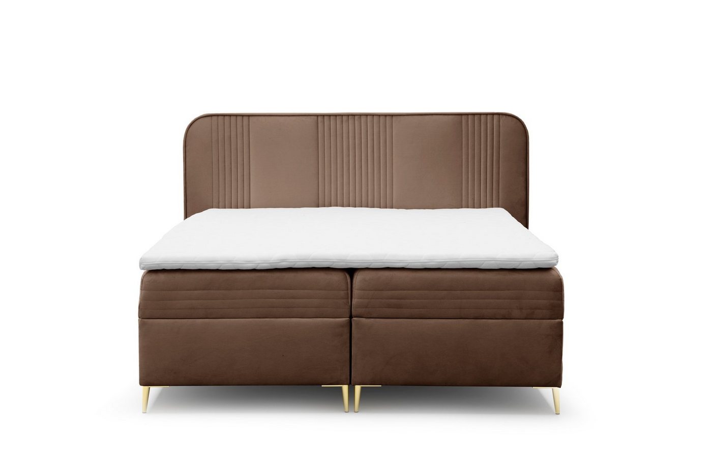 AN-MOEBEL4U Boxspringbett GOLDFLAIR, inkl. Bettkasten und Topper von AN-MOEBEL4U