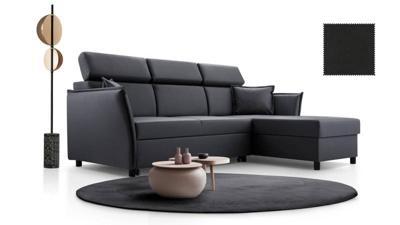 AN-MOEBEL4U Ecksofa Boris Schlafsofa mit Bettkasten, mit Schlaffunktion von AN-MOEBEL4U