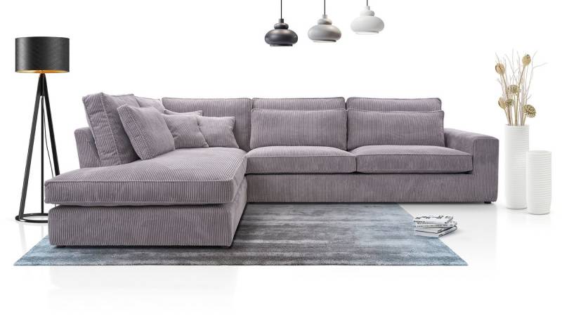 AN-MOEBEL4U Ecksofa COMFORTO STANDARD CORD 314 x 224 cm, Schaumstoffpolsterung T30 mit Wellenfederkern von AN-MOEBEL4U