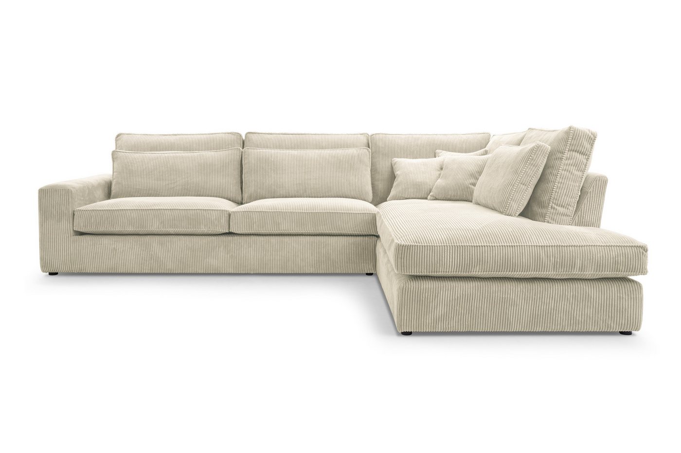 AN-MOEBEL4U Ecksofa COMFORTO STANDARD CORD 314 x 224 cm, Schaumstoffpolsterung T30 mit Wellenfederkern von AN-MOEBEL4U