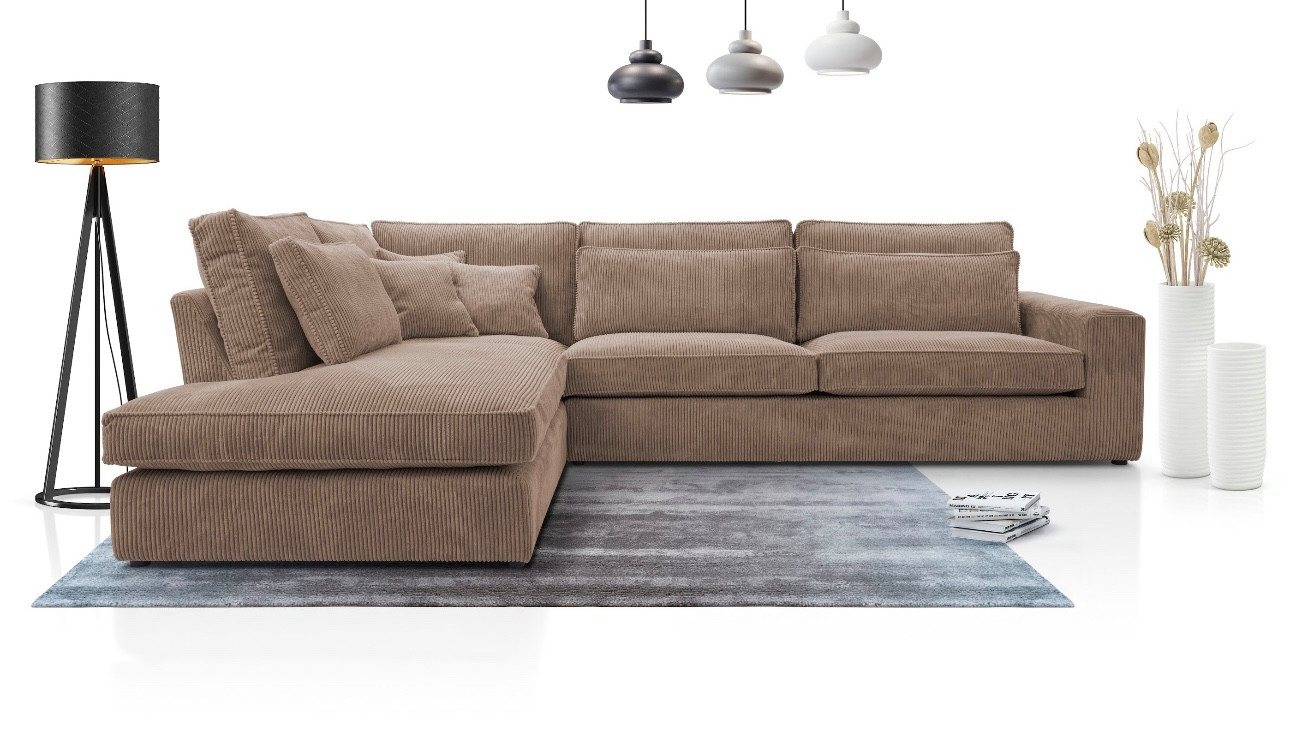 AN-MOEBEL4U Ecksofa COMFORTO MINI CORD 280 x 224 cm, Sofa von AN-MOEBEL4U