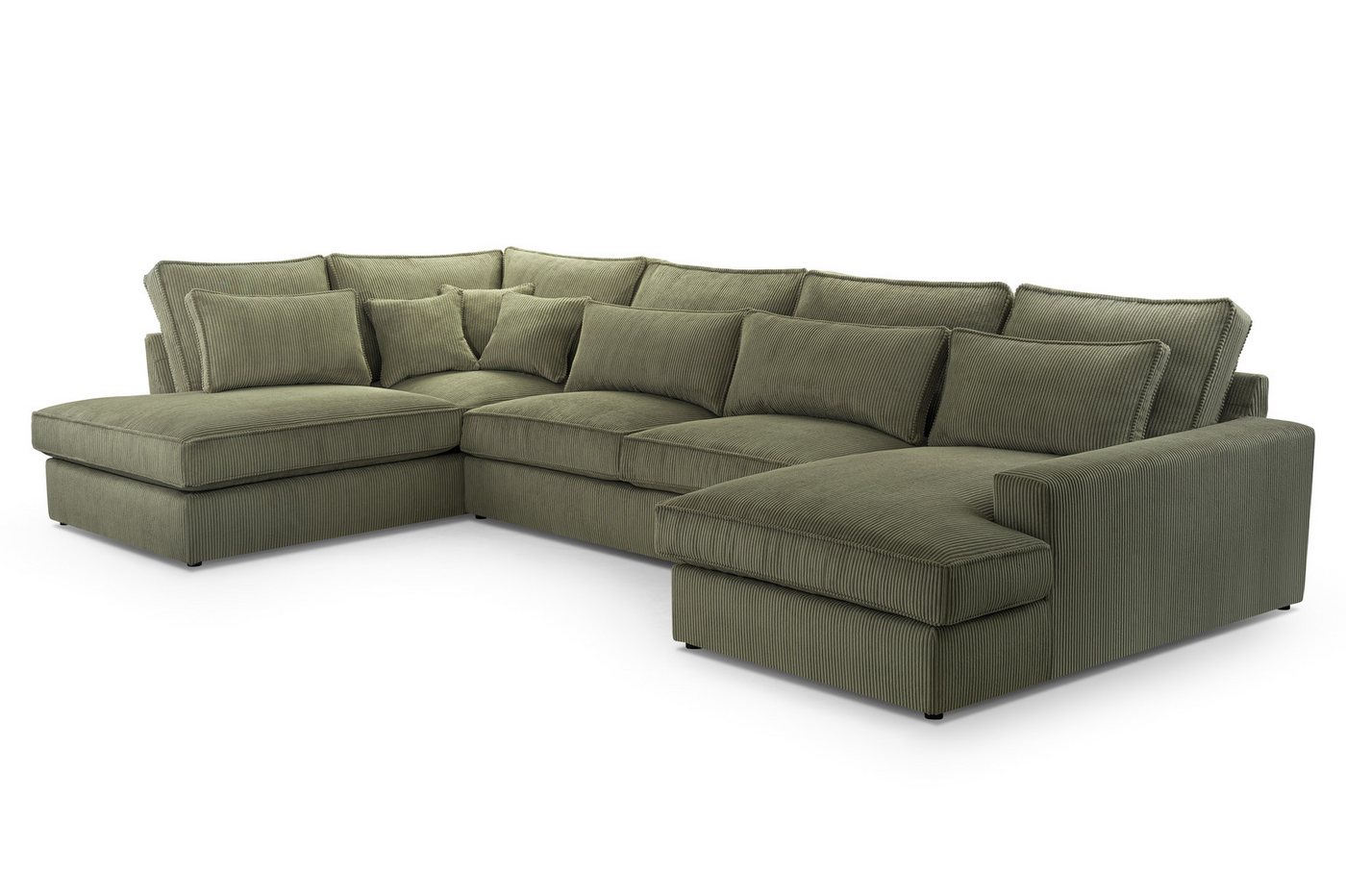 AN-MOEBEL4U Ecksofa Eckcouch MATTEO U 398x176/225x93, Polyurethanschaum T35 von AN-MOEBEL4U