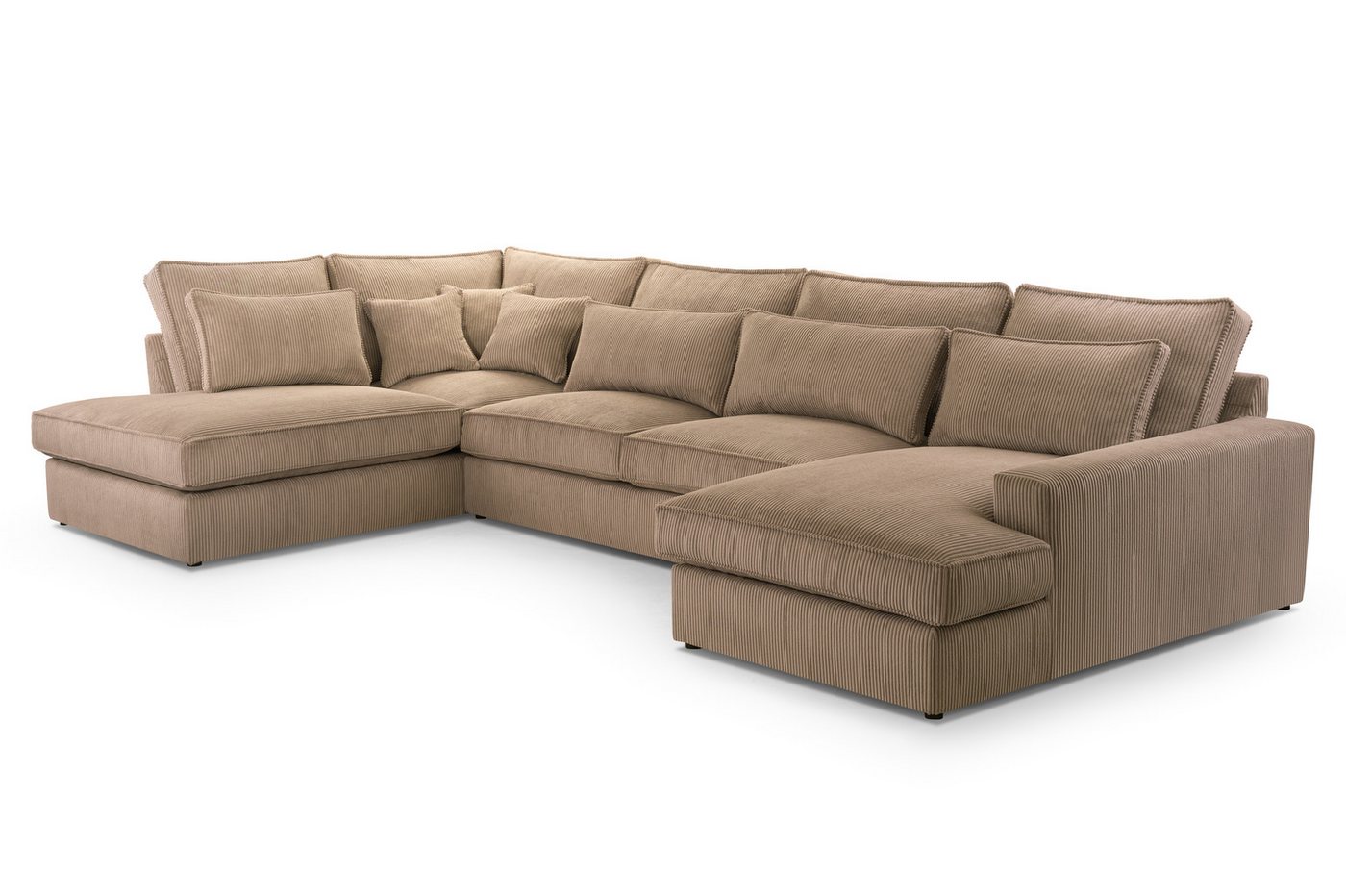 AN-MOEBEL4U Ecksofa Eckcouch MATTEO U 398x176/225x93, Polyurethanschaum T35 von AN-MOEBEL4U