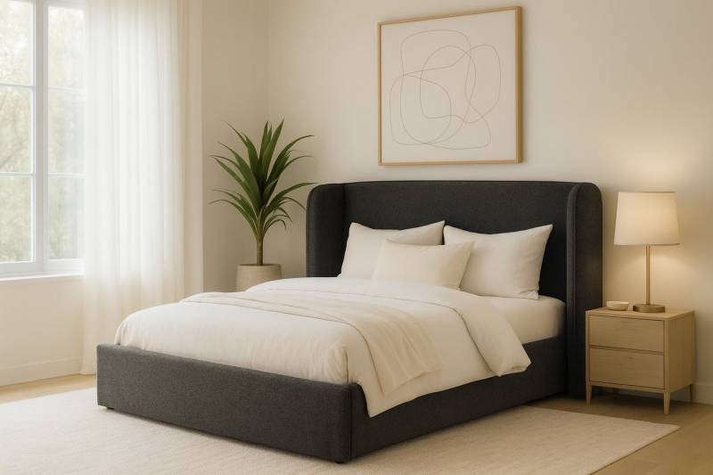 AN-MOEBEL4U Polsterbett ESTELLA Doppelbett, Bettkasten, gepolstertes Kopfteil (stabile Konstruktion), 140 x 200 cm, integrierte Dämpfer, ohne Matratze von AN-MOEBEL4U