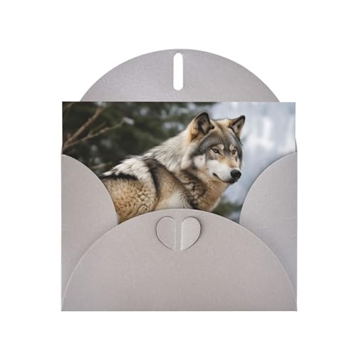 ANABPRMA Snow Mountain Wilder Wolf Urlaubskarten, doppelseitiger Glitzer-Karton, Weihnachten, Geburtstag, Valentinstag, Hochzeit und Party-Einladungen, Umschläge im Lieferumfang enthalten ANABPRMA Snow Mountain Wilder Wolf Urlaubskarten, doppelseitiger Glitzer-Karton, Weihnachten, Geburtstag, Valentinstag, Hochzeit und Party-Einladungen, Umschläge im Lieferumfang enthalten von ANABPRMA