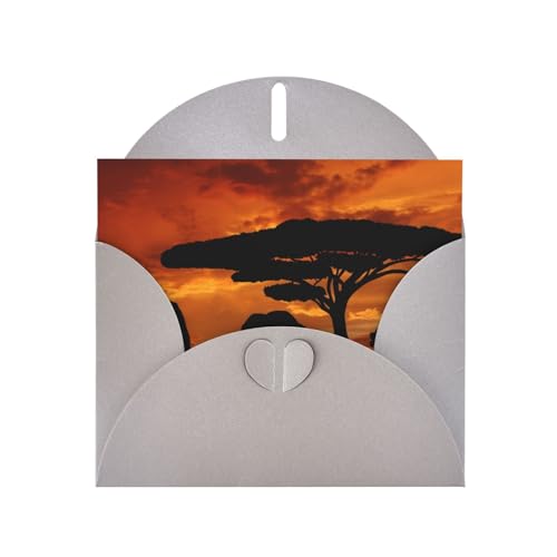 ANABPRMA Sunset African Savanna Holiday Cards | Double Sided Glitter Cardstock | Christmas, Birthday, Valentine's Day, Wedding & Party Invitations | Envelopes Included ANABPRMA Sunset African Savanna Holiday Cards | Double Sided Glitter Cardstock | Christmas, Birthday, Valentine's Day, Wedding & Party Invitations | Envelopes Included von ANABPRMA