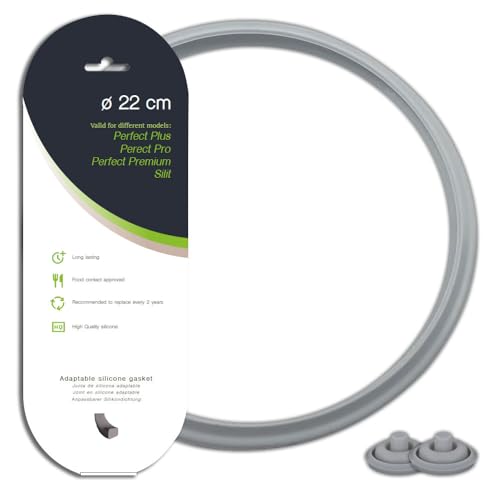 Anakel Home Set mit Kochtopfdichtung mit einem Durchmesser von 22 cm und 2 Dichtungen, kompatibel mit WMF Perfect Plus Express Kochtopf, anpassbarer Ersatz, Silikon von ANAKEL HOME